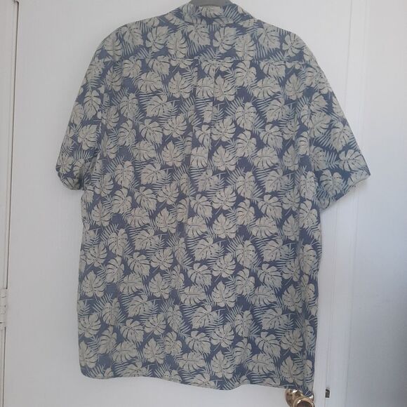 ROWM Hawaiian Button Down Shirt 100% Cotton Beach Coastal XXL - Picture 6 of 9